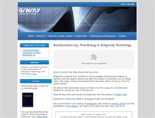 Tablet Screenshot of gravitycontrol.org